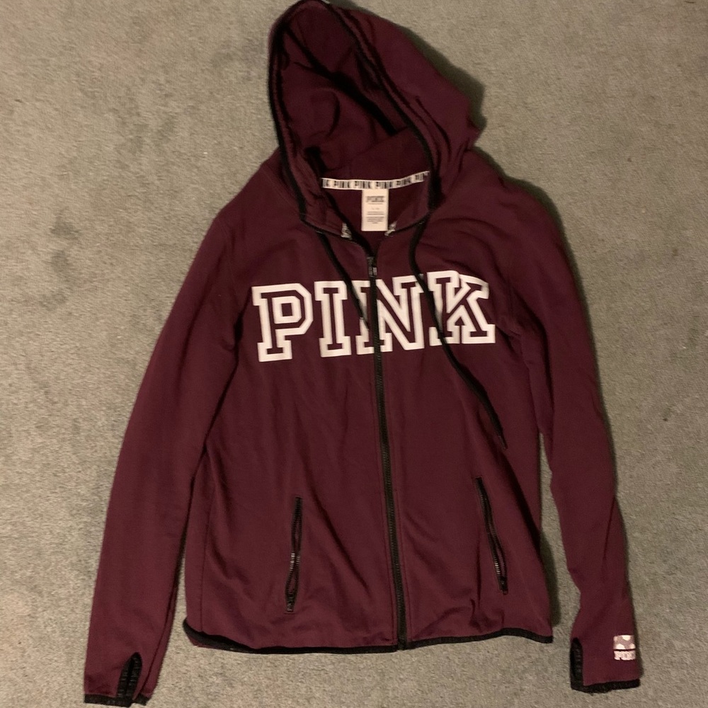 PINK maroon zip up
